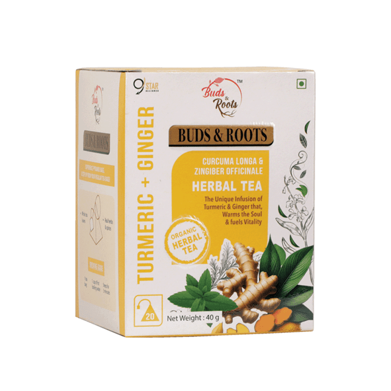 Buds & Roots Turmeric + Ginger Herbal Tea