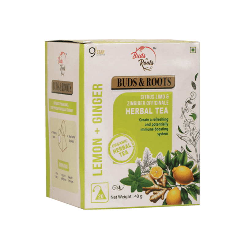 Buds & Roots Lemon + Ginger Herbal Tea