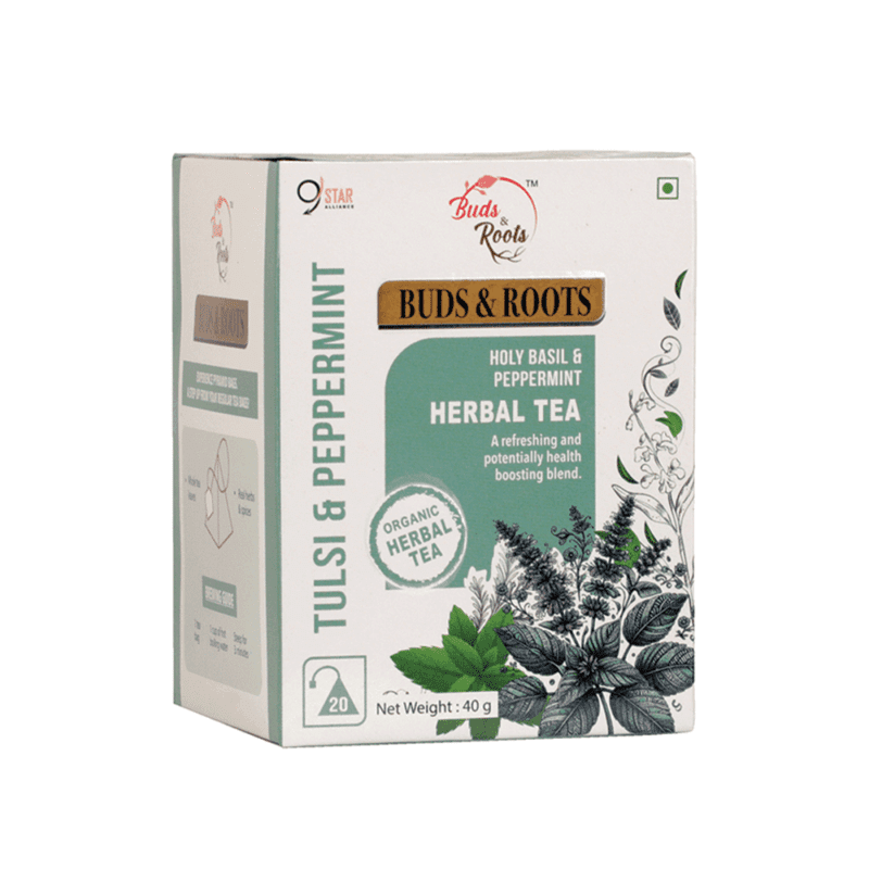 Buds & Roots Tulsi & Peppermint Herbal Tea